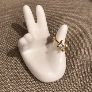 Gold and diamond ring